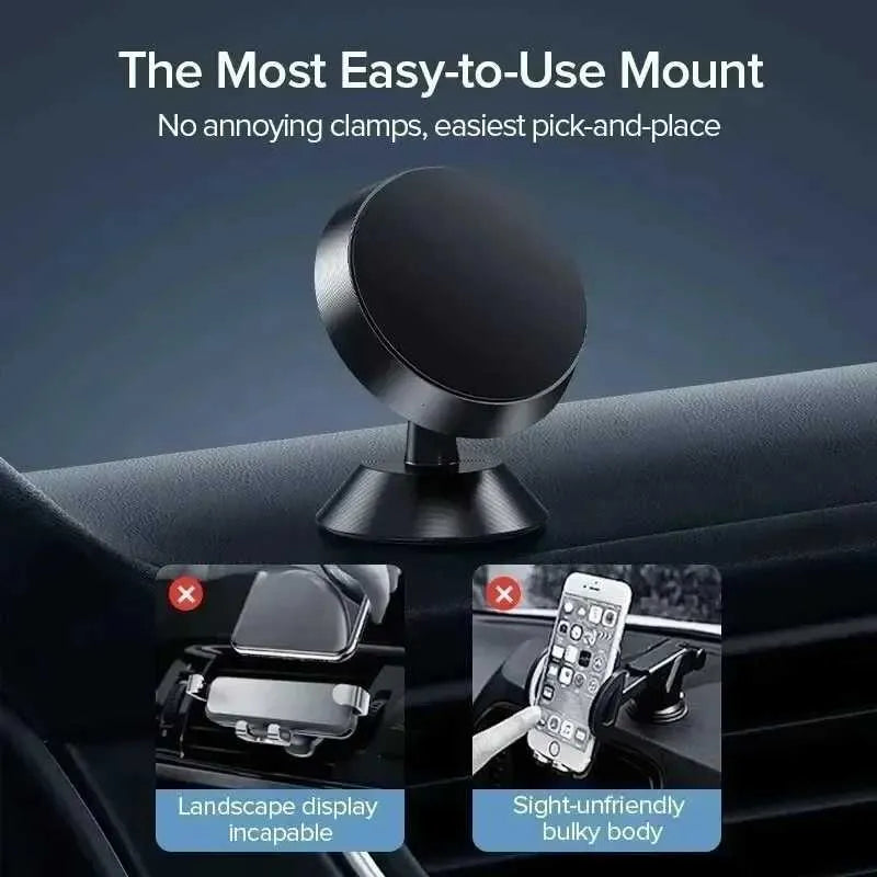 Magnetic Car Phone Holder Mount – Dashboard & GPS Stand