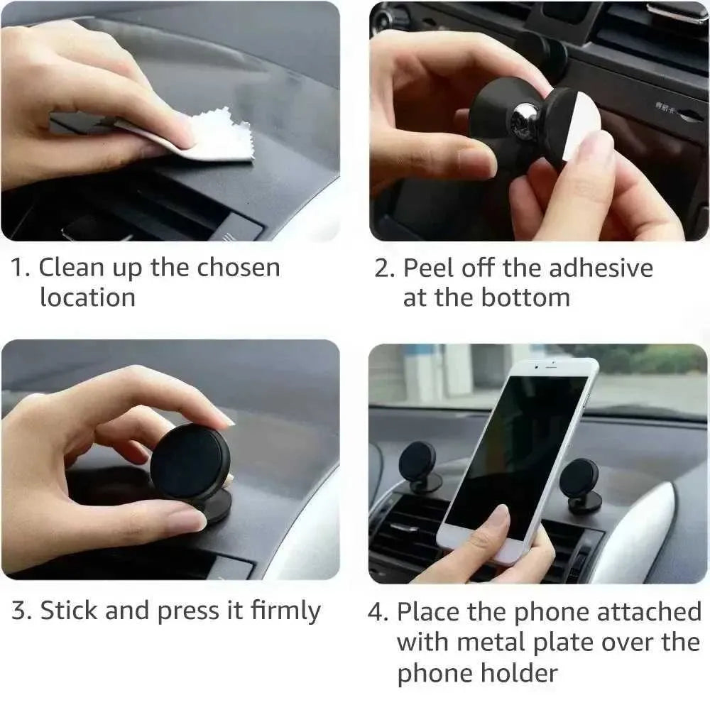 Magnetic Car Phone Holder Mount – Dashboard & GPS Stand